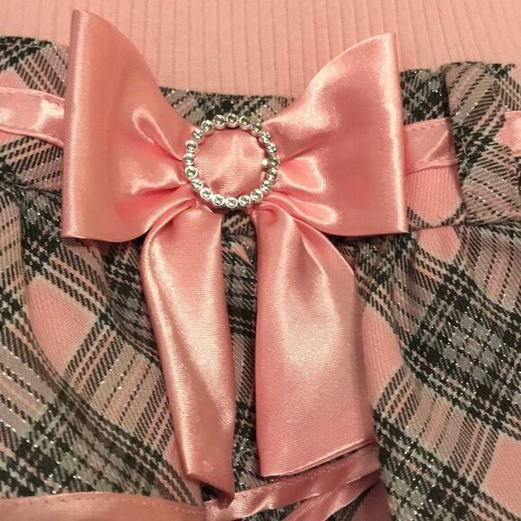 Youngland Pink Plaid Ruffle Dress - Size 6 - Picture 4 of 8